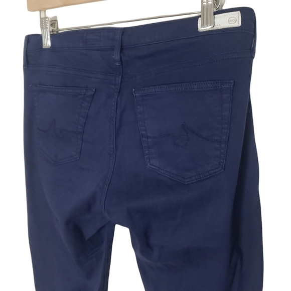 AG The Stevie Slim Straight Leg Ankle Dark Acadamia Preppy Denim Jean's Women's - Picture 5 of 9